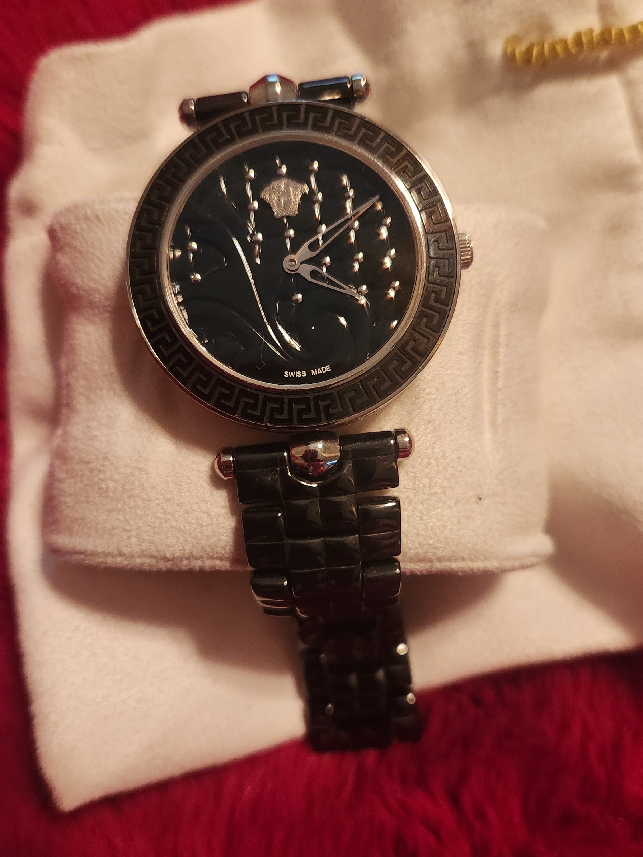 Versace Black And Silver Dial Mens Bracelet Watch